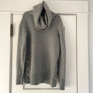 Ann Taylor Loft gray wool blend turtleneck sweater